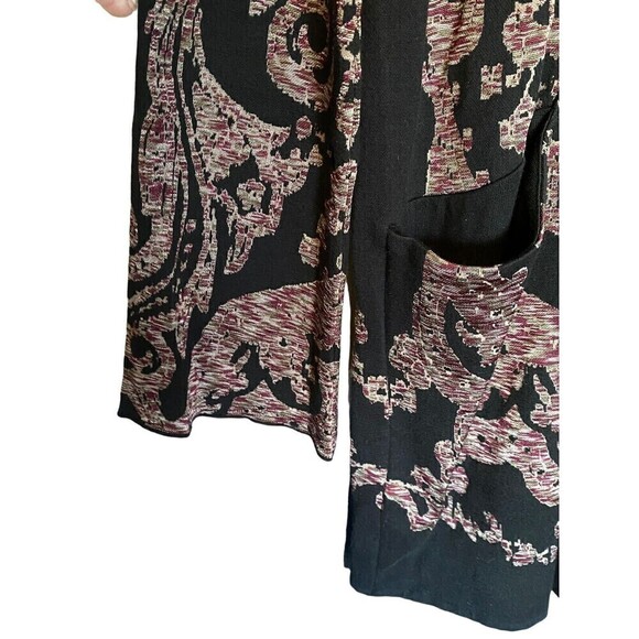 Free People Sweater Dress Medium Mock Neck Mini Pockets Paisley Modern Love - Picture 4 of 9